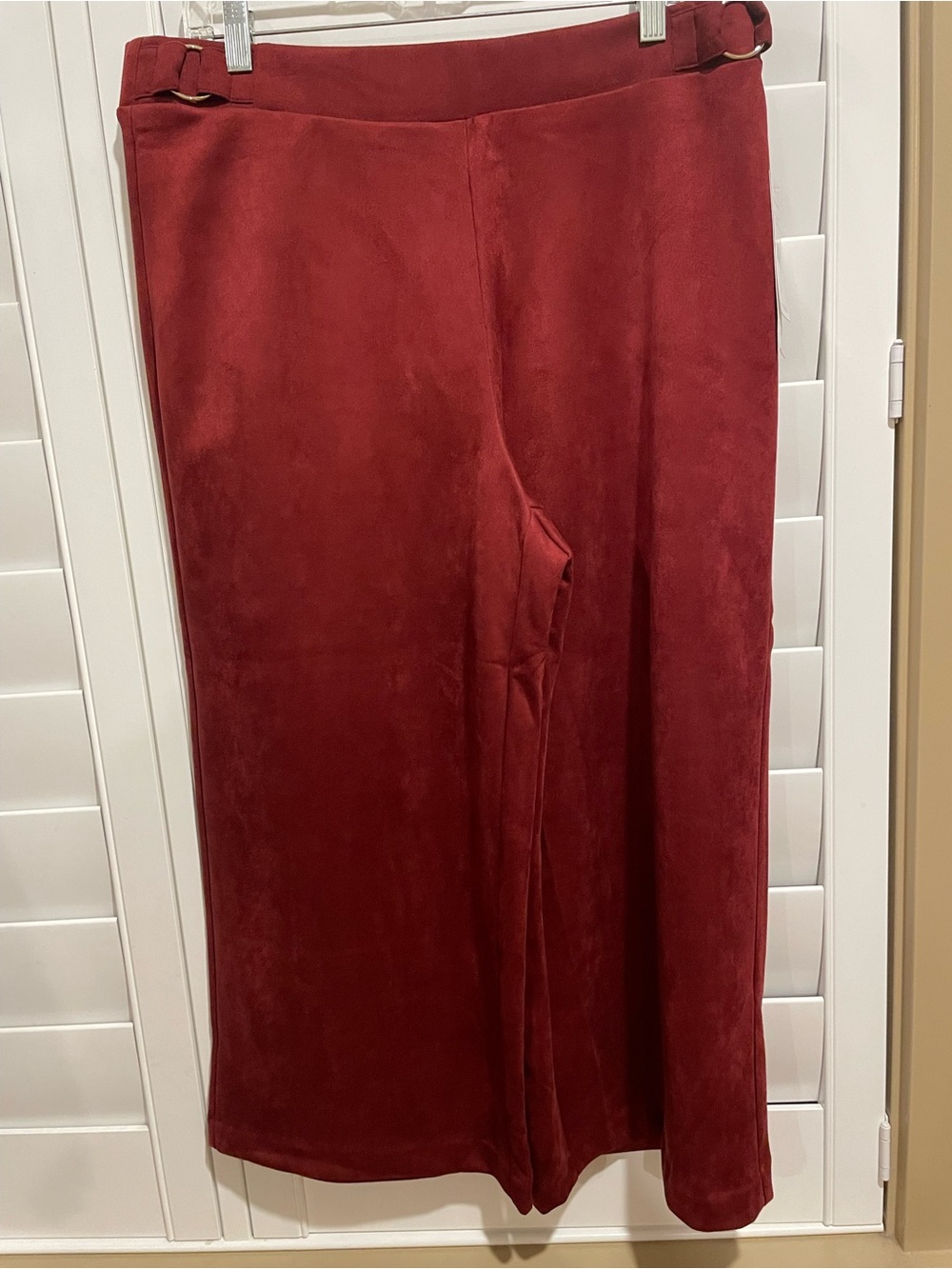 Rafaella Wide-Leg Maxi Skirt in Deep Wine